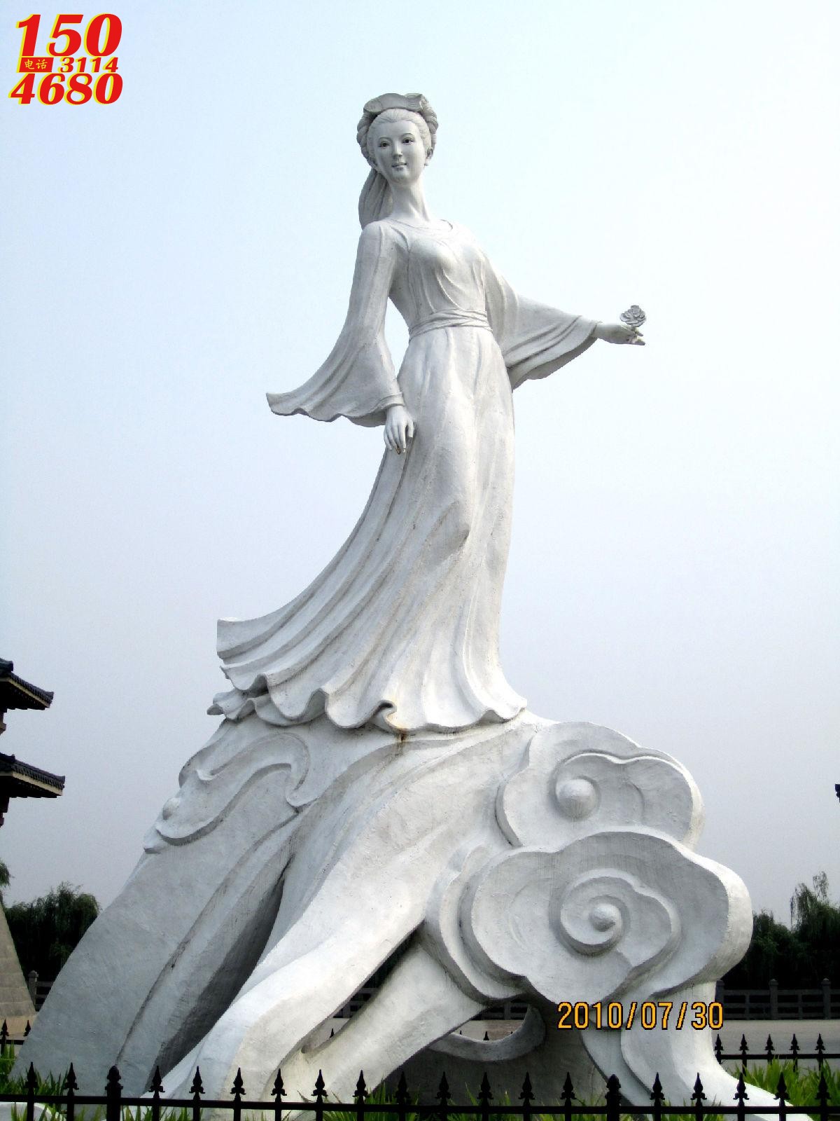 施仁仙女汉白玉雕像